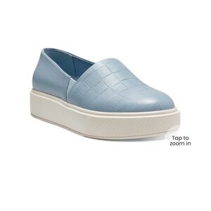 Vince Camuto Abbinna Leather Slip-On Chunky Sneaker in Light Blue 8.5 NWOT